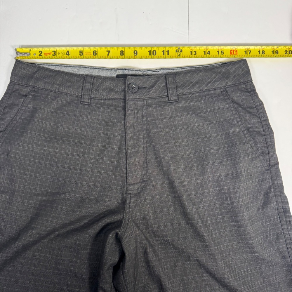 O'Neill Hybrid Shorts Mens 34 Black Plaid Stretch Walkshorts Surf Beach Gorpcore - Picture 8 of 10